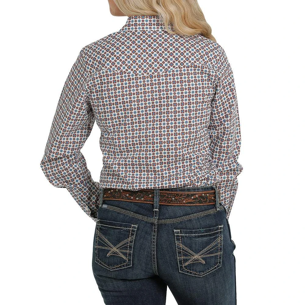 Cinch Women's Printed Pearl Snap Shirt 3 Cinch Women's Printed Pearl Snap Shirt - Image 3