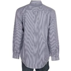 Cinch Men's L/S Royal Blue Classic Fit Striped 7 Cinch Men's L/S Royal Blue Classic Fit Striped -Cinch MTW1104729 3
