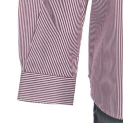 Cinch Mens Burgundy Tencel Stripe Long Sleeve Button-down Shirt -Cinch MTW1104730 2