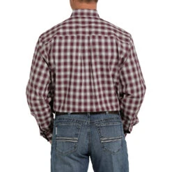 Cinch Men's Purple Plaid Long Sleeve Buttondown -Cinch MTW1105350 3