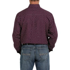 Cinch Men's Purple Print Long Sleeve Buttondown -Cinch MTW1105351 3