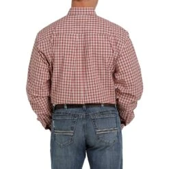 Cinch Men's Pink Plaid Buttondown Shirt -Cinch MTW1105356 3