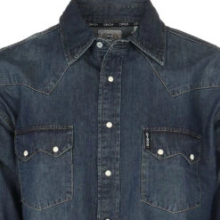 Cinch Mens Denim Tencel Two Pocket Shirt -Cinch MTW1109001 1