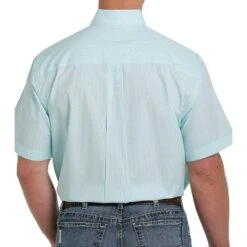 Cinch Men's Light Blue Print Short Sleeve Buttondown -Cinch MTW1111397 21