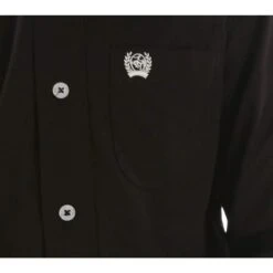 Cinch Boy's Solid Black Button Down Shirt -Cinch MTW7060027 pocket