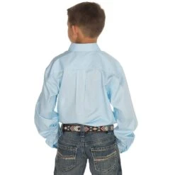 Cinch Boys Tencel Teal Striped Long Sleeve -Cinch MTW7060194 3