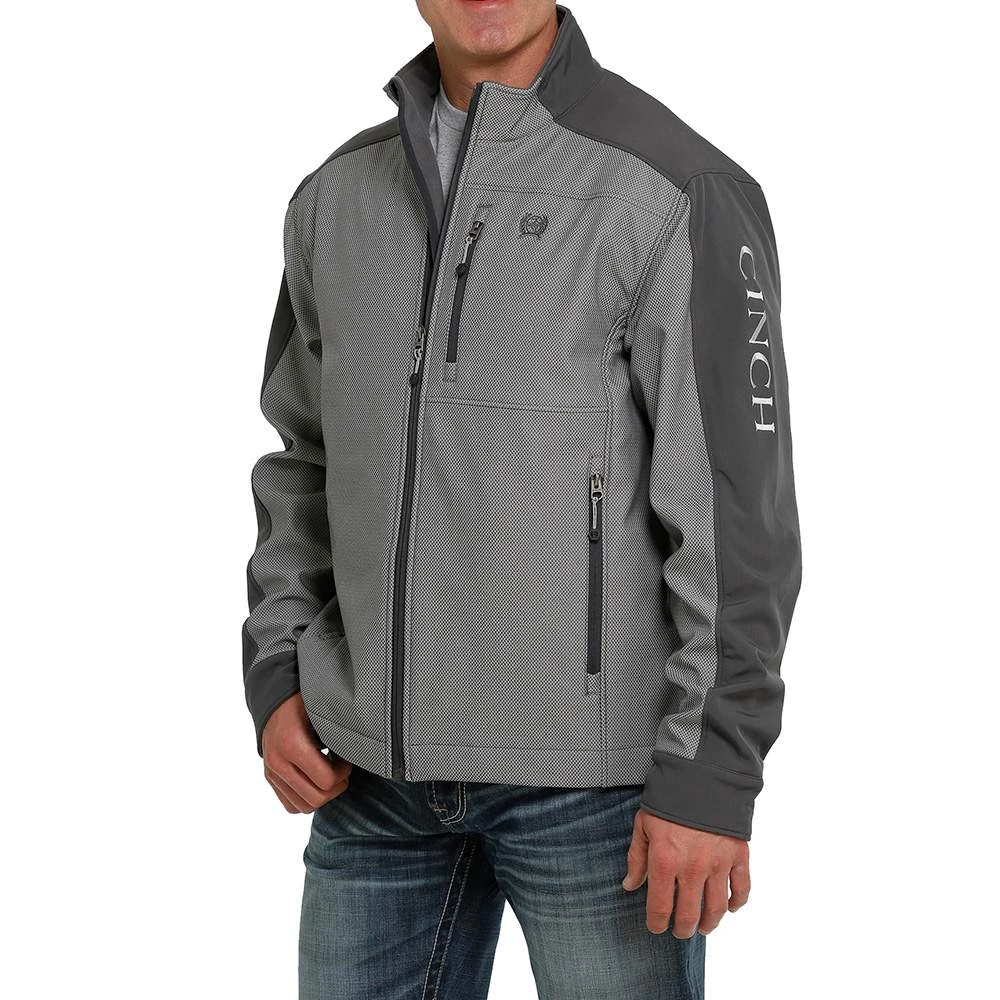 Cinch Mens Concealed Carry Bonded Grey And Black Jacket 2 Cinch Mens Concealed Carry Bonded Grey And Black Jacket - Image 2