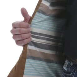 Cinch Men's Brown Wax Coated Vest -Cinch MWV1532001 2