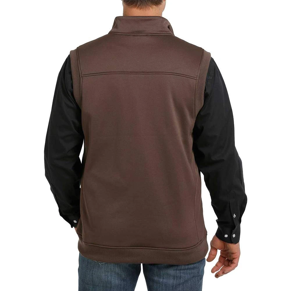 Cinch Men's 1/2 Zip Brown Pullover Fleece Vest 3 Cinch Men's 1/2 Zip Brown Pullover Fleece Vest - Image 3