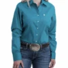 Cinch Cinch Ladies Teal Button Down Shirt