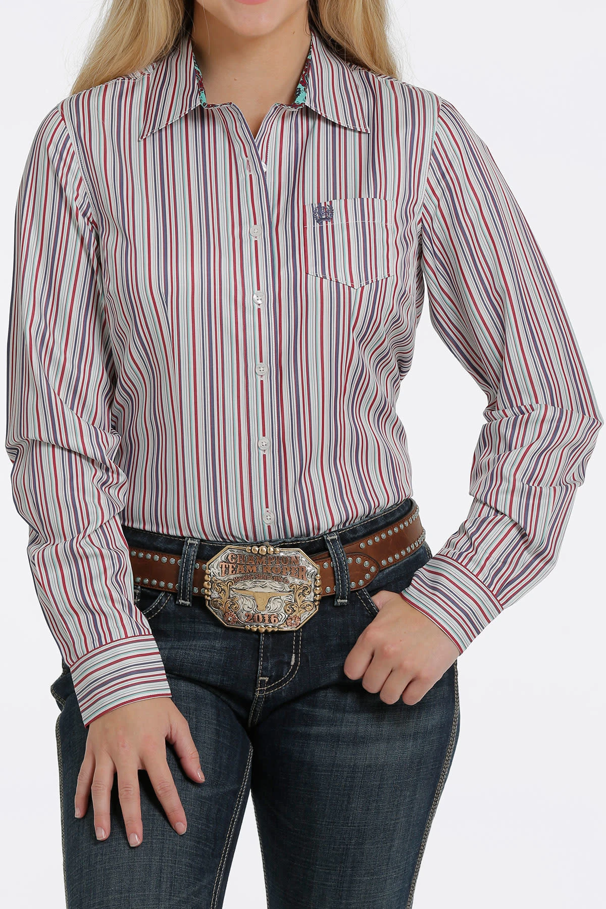 Cinch Cinch Ladies Tencel Stripe Button Down Shirt 2 Cinch Cinch Ladies Tencel Stripe Button Down Shirt - Image 2