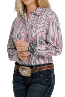 Cinch Cinch Ladies Tencel Stripe Button Down Shirt