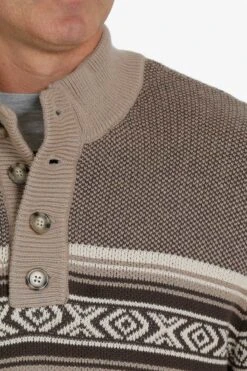 Cinch Cinch Men's 1/4 Button Pullover Sweater C5 -Cinch cinch cinch mens 1 4 button pullover sweater c5 2