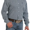 Cinch Cinch Men's Blue Patterned Long Sleeve Shirt 3X