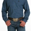 Cinch Cinch Men's Blue Printed Long Sleeve Shirt