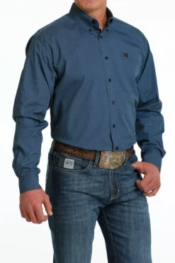 Cinch Cinch Men's Blue Printed Long Sleeve Shirt -Cinch cinch cinch mens blue printed long sleeve shirt 2