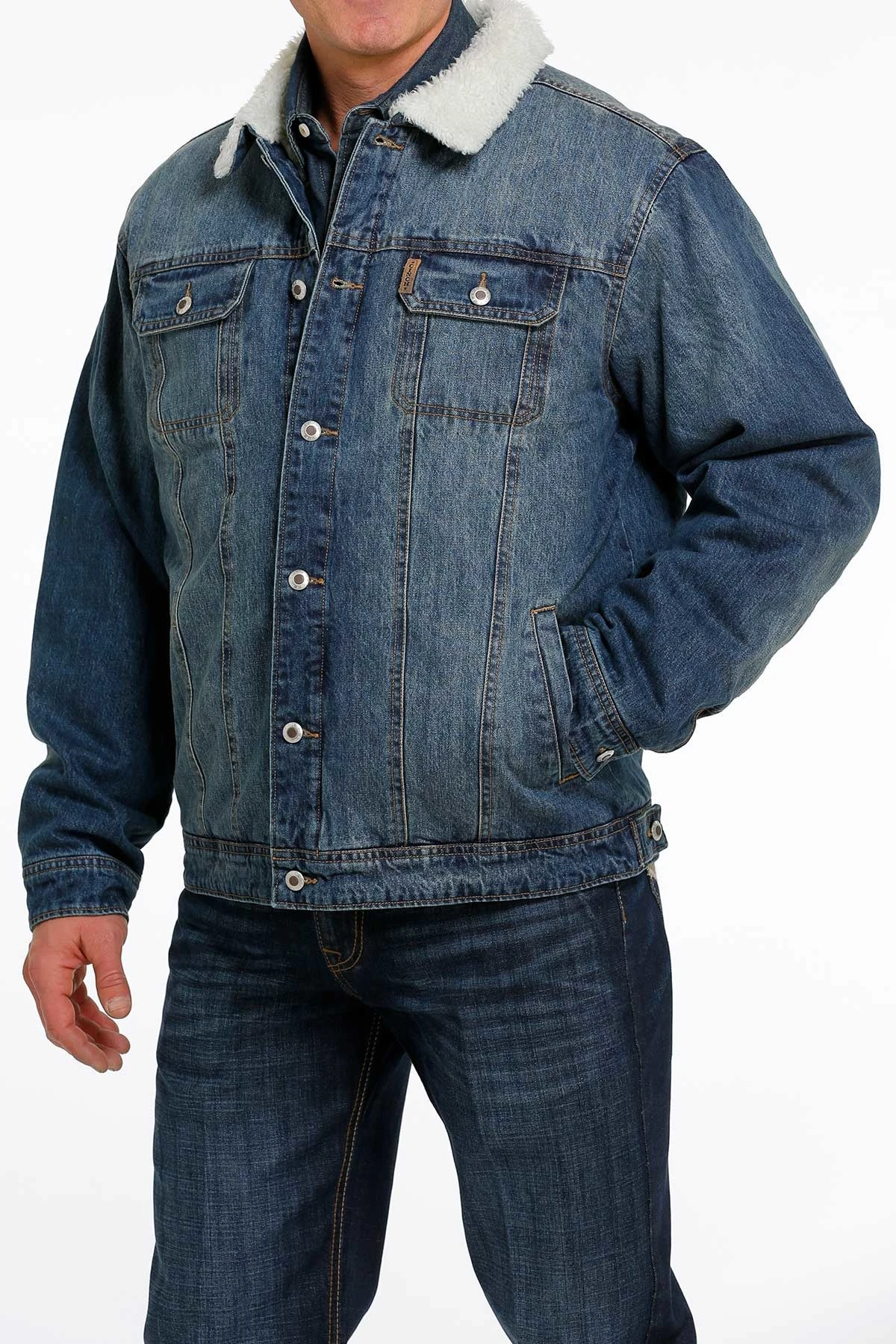 Cinch Cinch Men's Concealed Carry Trucker Denim Jacket C4 3 Cinch Cinch Men's Concealed Carry Trucker Denim Jacket C4 - Image 3