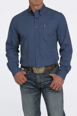 Cinch Cinch Men's Modern Fit Royal Blue Button Down Shirt