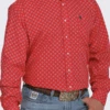 Cinch Cinch Men's Red Long Sleeve Shirt