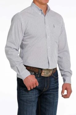 Cinch Cinch Men's White Patterned Shirt