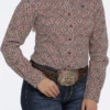 Cinch Cinch Women's Red Multicolor Patterned Shirt