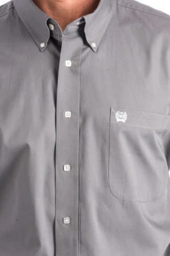 Cinch Men's Grey Button Down Shirt -Cinch cinch mens grey button down shirt 3