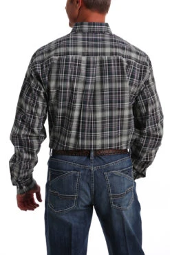 Cinch Men's Plaid Button Down Shirt C4 Size Medium -Cinch cinch mens plaid button down shirt c4 size medium 3